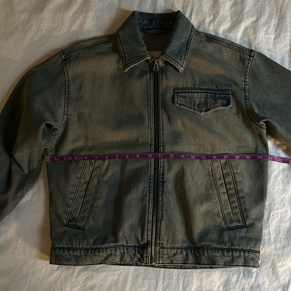 Urban Outfitters Cropped Denim Zip Jacket - Picture 8 of 10